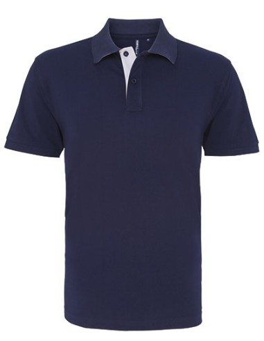 ASQ-AQ012-Mens Classic Fit Contrast Polo
